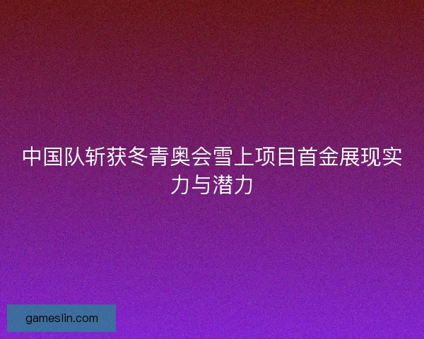 中国队斩获冬青奥会雪上项目首金展现实力与潜力